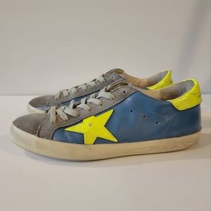 RARE Golden Goose Superstar 40 neon yellow grey blue